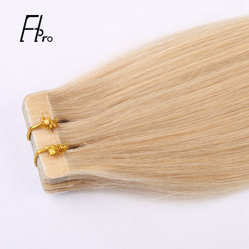 Premium Virgin Hair 60# Tape Hair Extensions Straight 18 inches